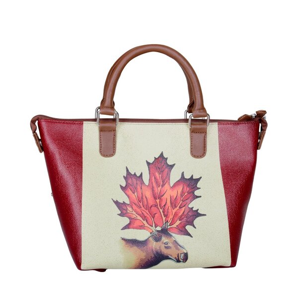 Printed Leather 3-in-1 Convertible Top Handle Crossbody Bag for Women- Daily Use - Picture 11 of 16